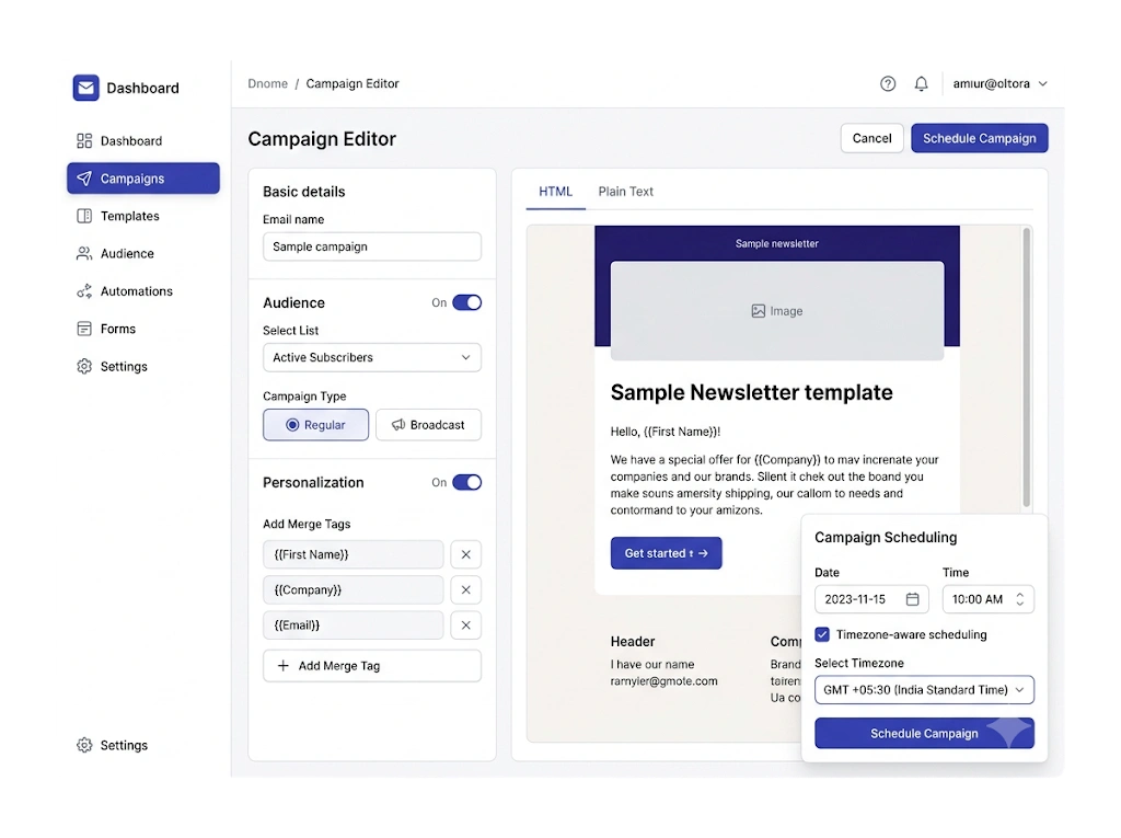 Send campaigns that get opened.