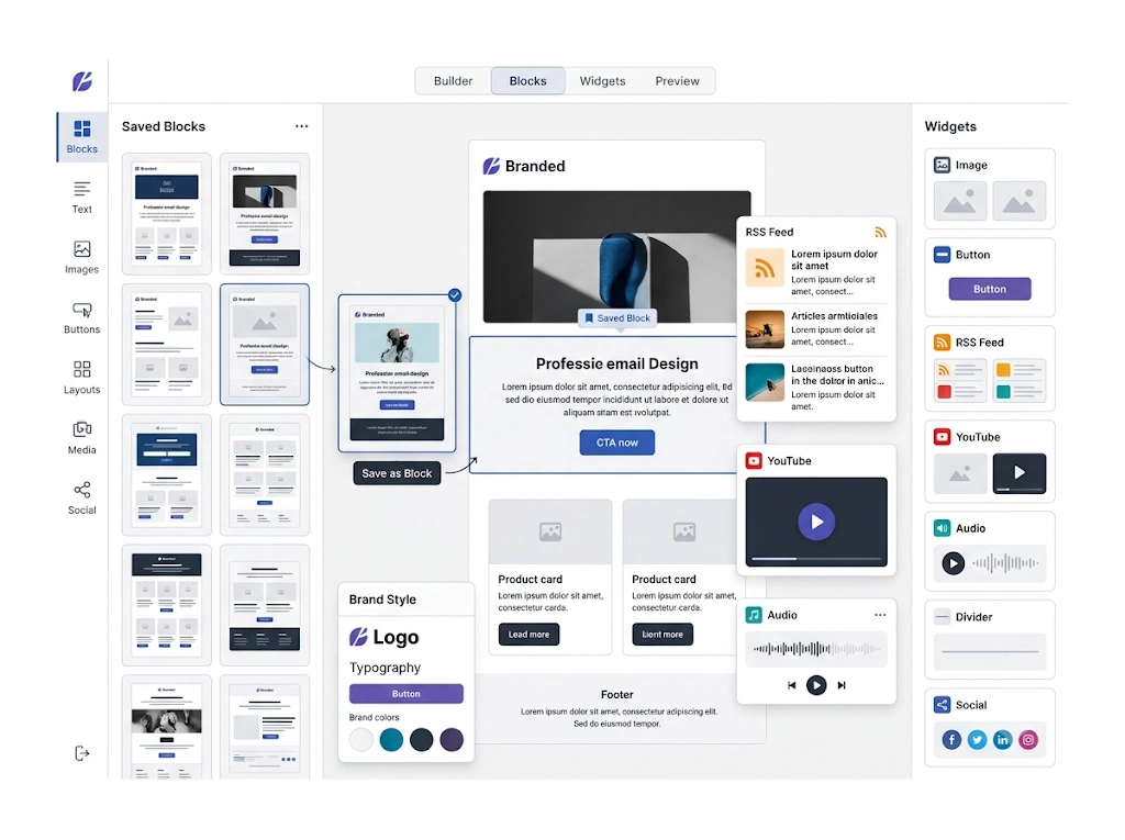 GetBiz Campaign content blocks & widgets