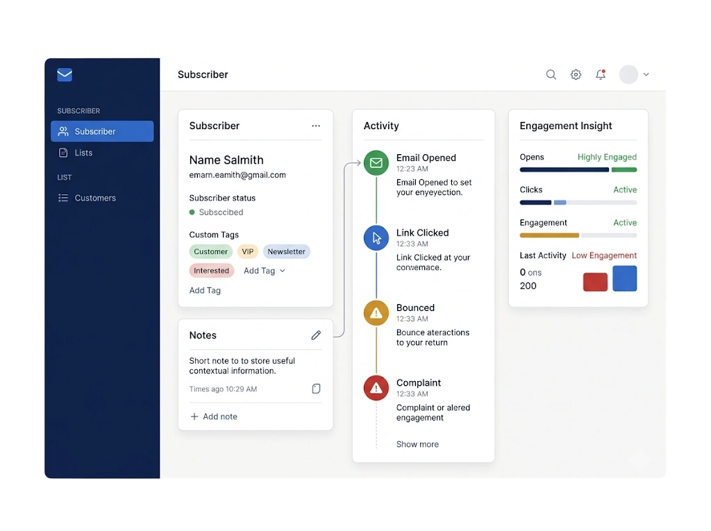 GetBiz Campaign tags & subscriber activity