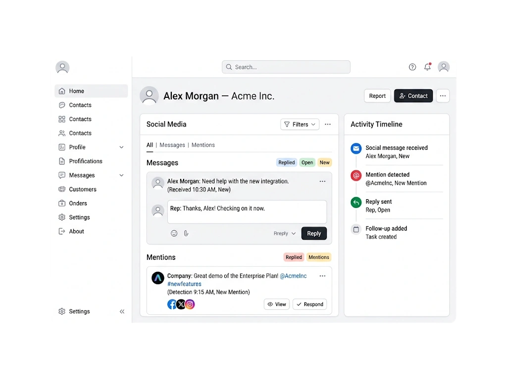 CRM social media