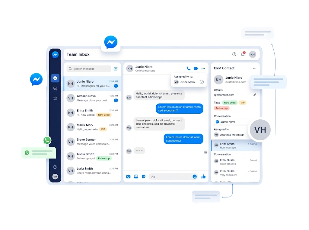 GetBiz WhatsApp messenger inbox crm