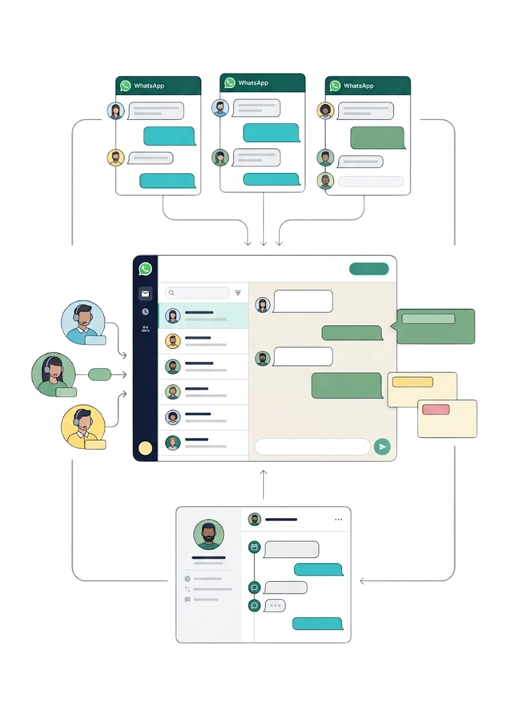 Shared Team Inbox — GetBiz WhatsApp