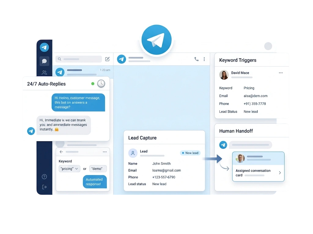 GetBiz WhatsApp telegram chatbot
