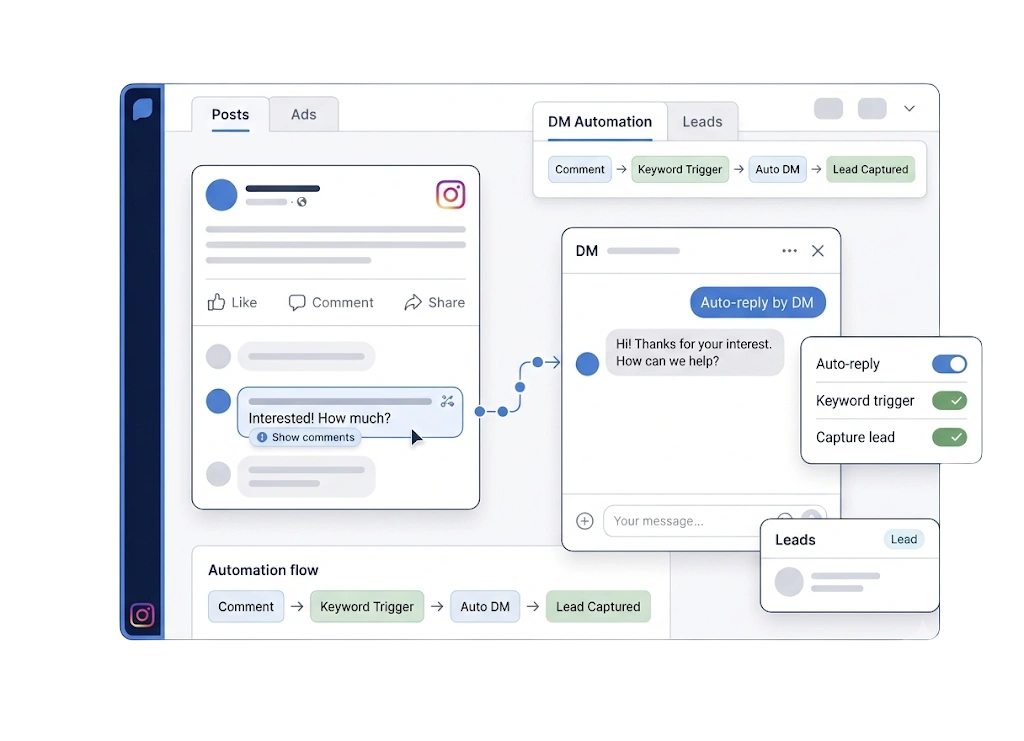 Turn comments into DM conversations.