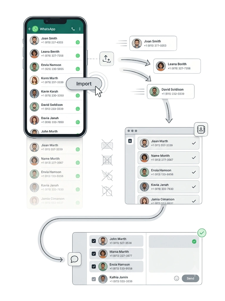 One-Click WhatsApp Contact Import — GetBiz WhatsApp